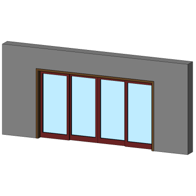 4-Panel Double Pocket Door