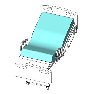 Hospital bed front