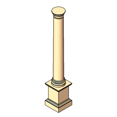 Colonne a piedestal - Ordre dorique