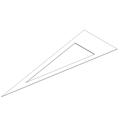Give way sign with modern triangle