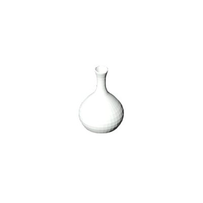 Short White Vase
