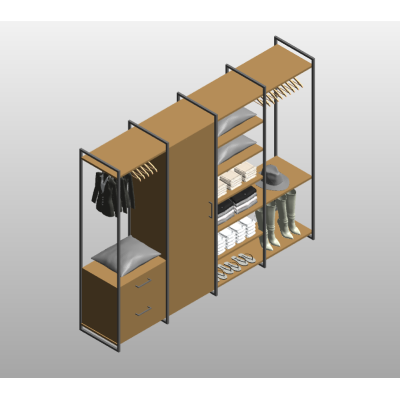 Wardrobe design with modern storage