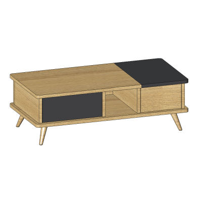 Mid-century coffee table with splayed legs