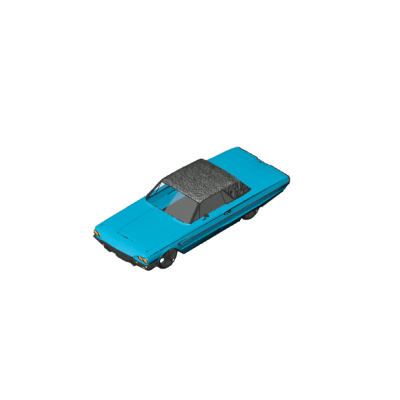 Retro Blue Convertible