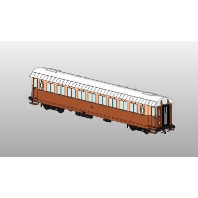 Electric Locomotive 4 Passenger train car with detailed body