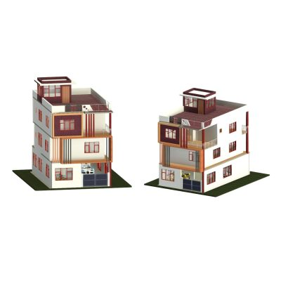 G+1 Urban Apartment Building – India
