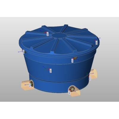 Water tank up to 750 L parametric