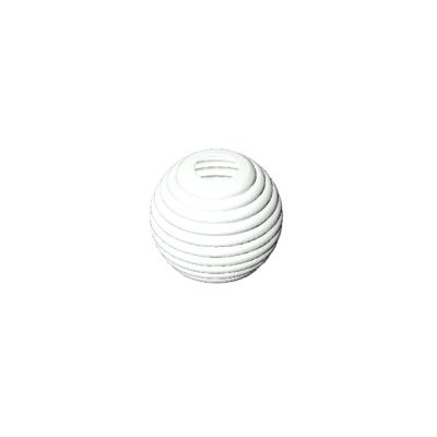 Textured White Round Vase