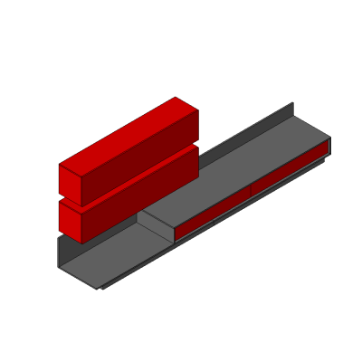Modern Red Bookshelf