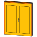 Elegant Glass Panel Double Door