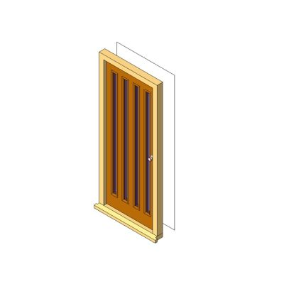 Entry door with 4 detailed glass lites
