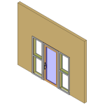 Single glass door with modern sidelights