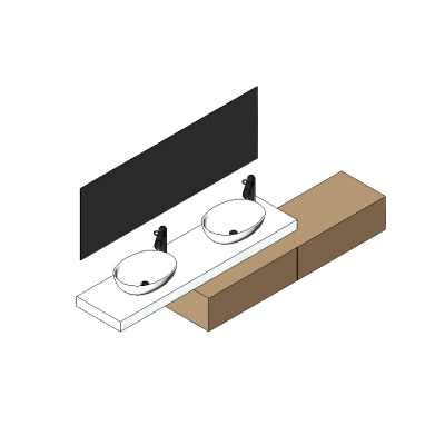 Double Sink Bathroom Set