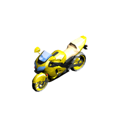 Ducati 998 motorcycle realistic 3D 6 Yellow Sport Motorcycle 03