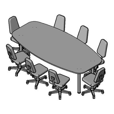 Meeting room table with chairs