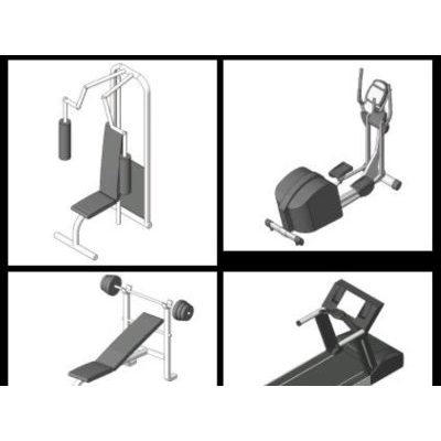 Multi gymnastic machines 3d rvt