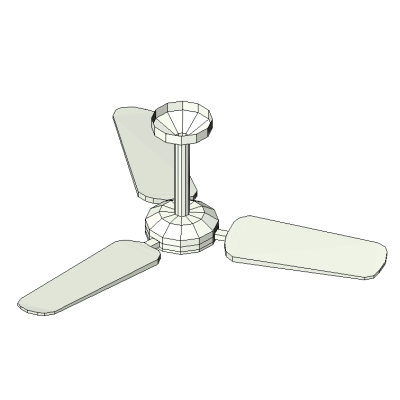 3‑Blade Ceiling Fan with Adjustable Downrod