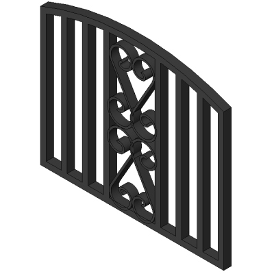 Spanish Gate w wrought iron detail