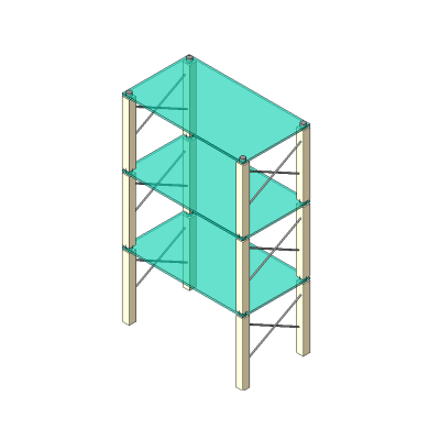 Glass Shelving Unit