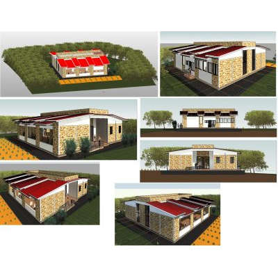 Restaurant project with modern exterior