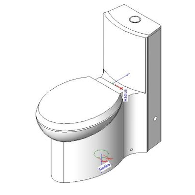 Compact corner toilet modern space saver
