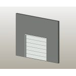 Revit Door Families: Your Free and Parametric Library for 2026 16 Aluminum garage door with 5 modern panels
