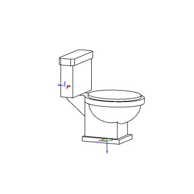 Modern Toilet with Water Tank