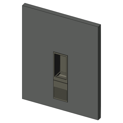 Drinking Fountain-Fully Recessed-3D