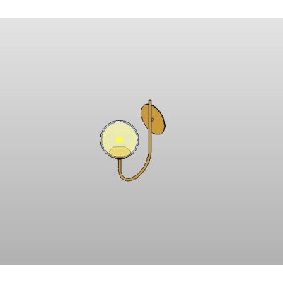 Curved Support Globe Wall Light
