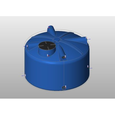 Water tank 2000 to 20000 L parametric