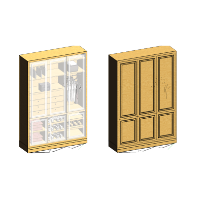 Modern Glass Door Wardrobe