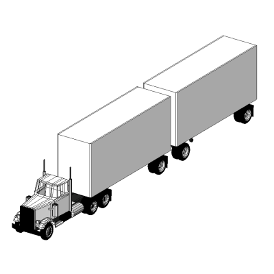 Twin Trailer Truck