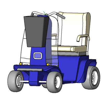 Mobility scooter with modern controls