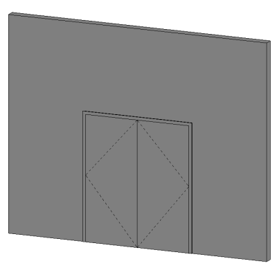 Double Door with Hollow Metal Frame