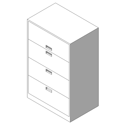 Cabinet File - Lateral 4 Drawer