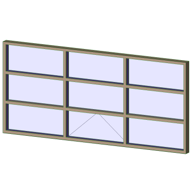 Aluminum Exterior Window 3x3 6331