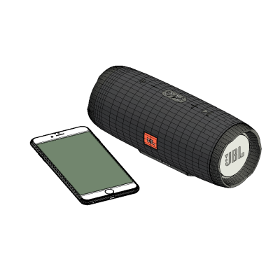Portable JBL Speaker with Smartphone