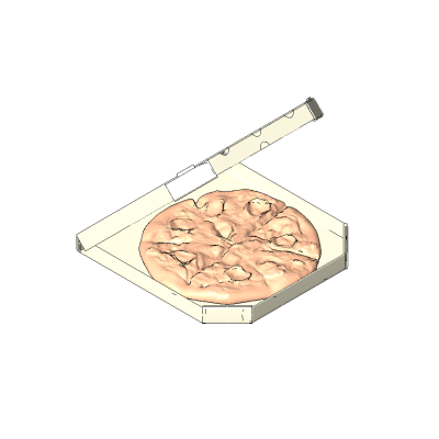 Pizza Box with Pizza