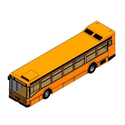 Tour bus with modern red accents 12 Bus