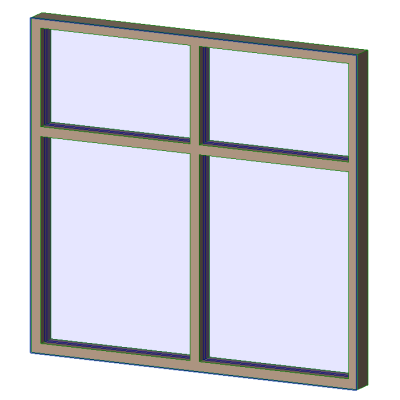 Aluminum Exterior Window - 2 wide x 2 high 3889