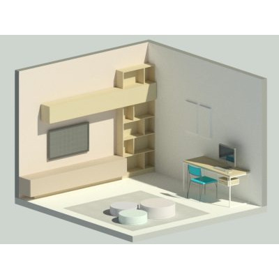 Study room with modern lounge layout