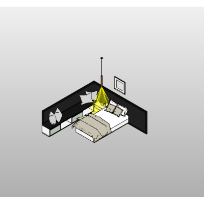 Modern Bedroom with Storage and Lighting