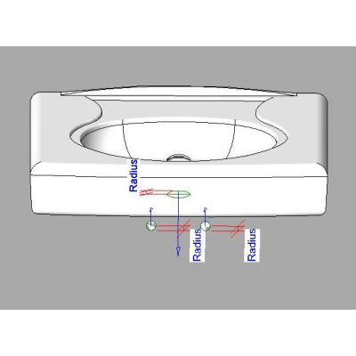 Wall-mounted basin sink Kohler Brenham modern
