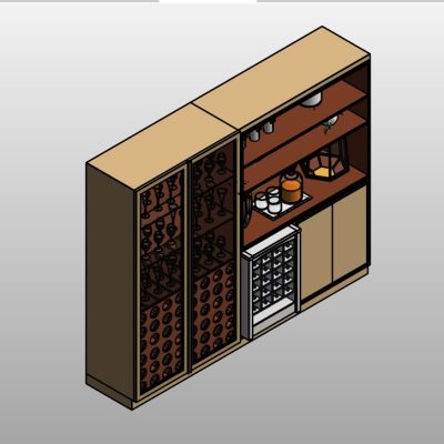 Wooden Home Bar Set