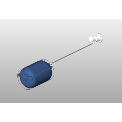 Float valve with detailed aluminum rod