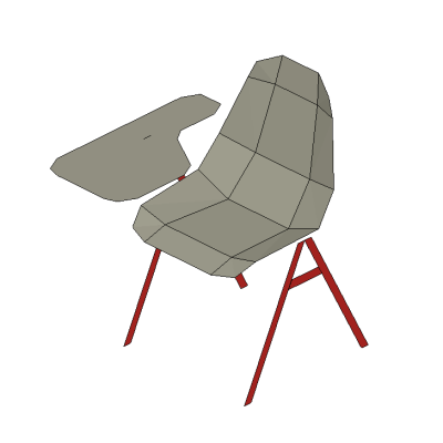 Classroom Chair with Writing Tablet