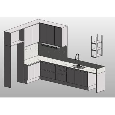 Kitchen cabinets layout with sink modern