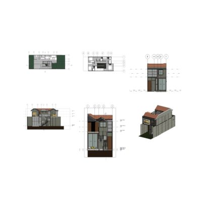 Two-story house in warm weather