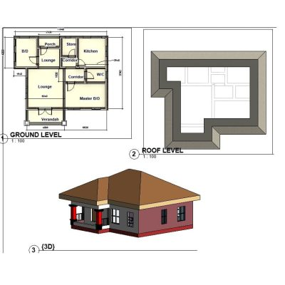 Compact 1-Story Bungalow House