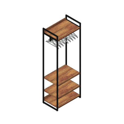 Open Wardrobe with Shelves